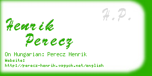 henrik perecz business card